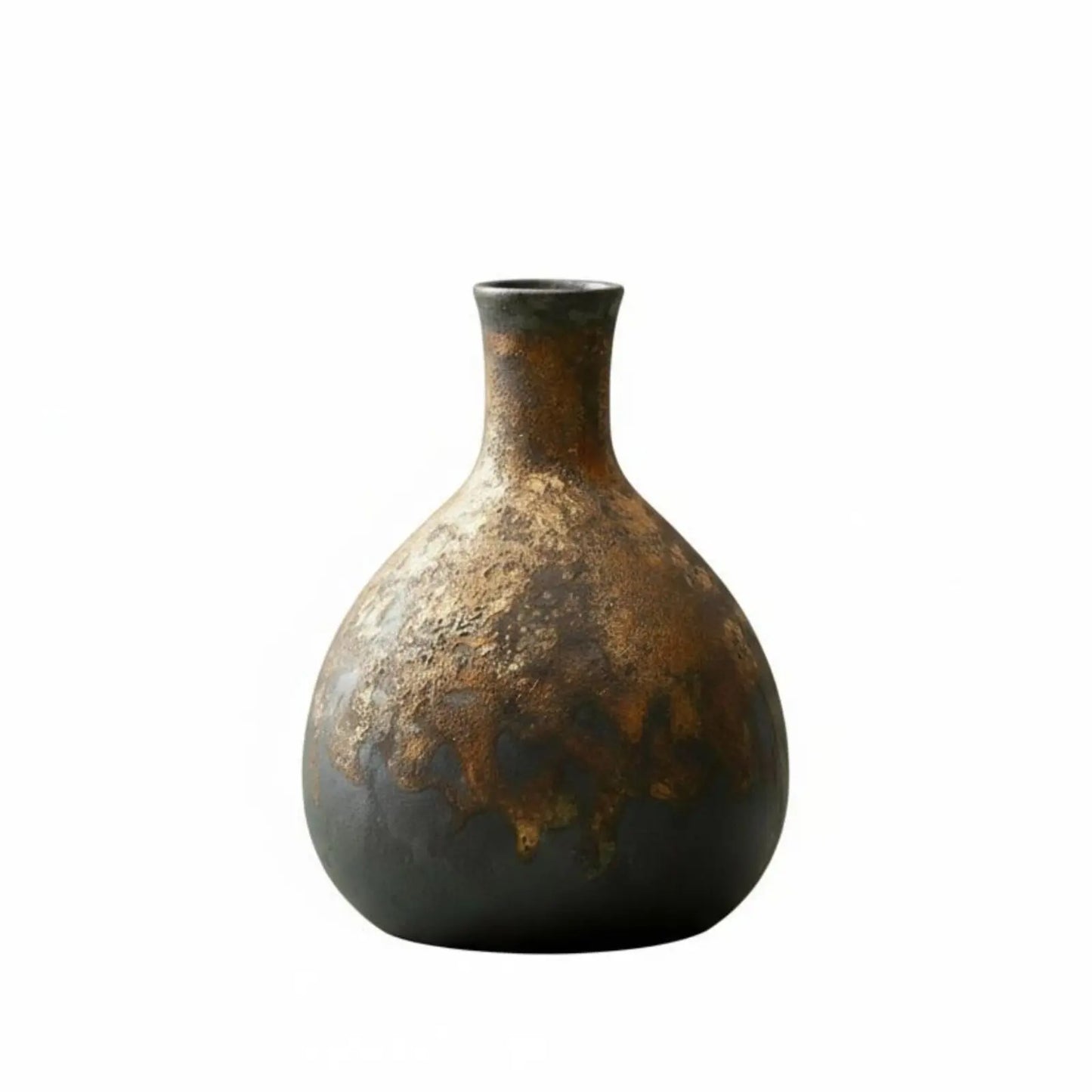 Ceramic Vase, Modern Creative Mini Flower Vessel, Desktop Home Decor, Rustic Pottery Glaze Finish, Oriental design