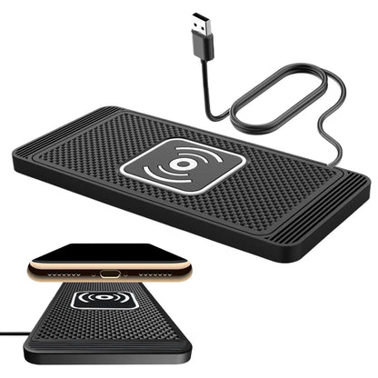 Car Wireless Charging Pad 15W Wireless Auto Phone Charger Pad Automatic Sensing Charging Mat Non-Slip Silicone mat For Phone
