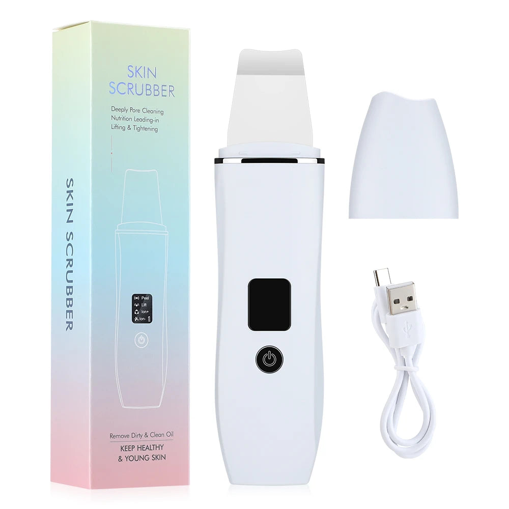 Skin Scrubber Deep Vibrate Facial Cleaner Shovel Spatula Not Ultrasonic Face Scrubber Peeling Blackhead Remover Facial Massager