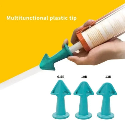 3pcs Multi-functional Silicone Sealant Nozzle Scraper Floor Caulking Tools Silicone Sealant Nozzles Kit Home Improvement Set A
