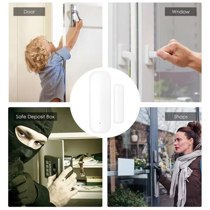 Tuya Zigbee Door Window Sensor Smart Home Security Alarm Wireless Magnetic Anti-theft Contact Detector App Remote Monitor