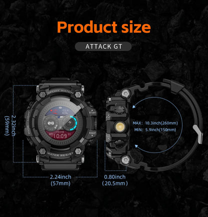 Fitness Tracker Smart Watch for Men Heart Rate Monitor Blood Pressure Smart Watch Suitable for Android IOS