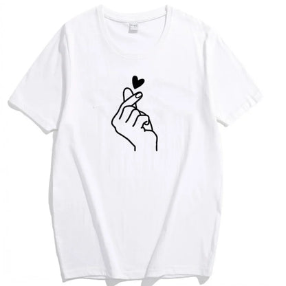 Cute Print Solid Crew Neck T-Shirt, Short Sleeve Casual Every Day Top For All Season, Women's Clothing