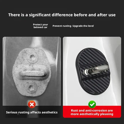 Universal Car Door Lock Protective Cover 4PCS Self-adhesive Car Decorative Accessories Car Door Lock Anti Rust Sleeve
