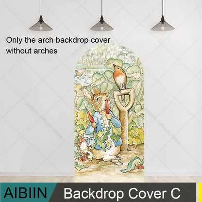 Easter Rabbit Arch Backdrop Cover Spring Vegetable Garden Carrot Birthday Baby Shower Party Decor Kids Cake Portrait Background