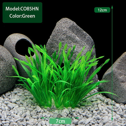 Artificial Underwater Plastic Plants Aquarium Fish Tank Aquatic Fake Shrub Green Weeds Water Grass Viewing Simulation Decoration
