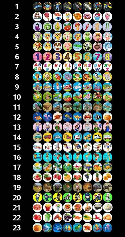 10 Cards Cartoon Projection Flashlight 80 Patterns Creative Children Flashlight Toy Projector Baby Toys Bedtime Story Book Toy