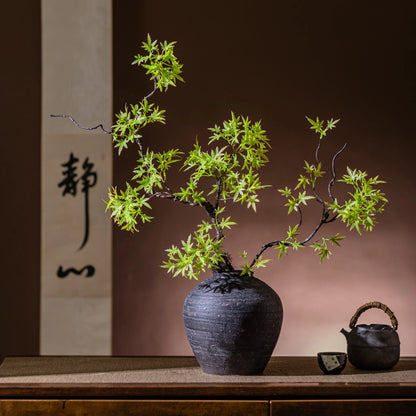 Artificial Green Plants To Welcome Guests Pine Maple Leaves Fake Flower New Chinese Style Simulated  Bonsai Flower Decorations