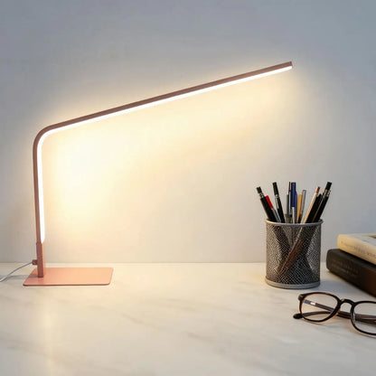 USB powered LED reading desk lamp with eye protection design, adjustable brightness and color change, suitable for home office a