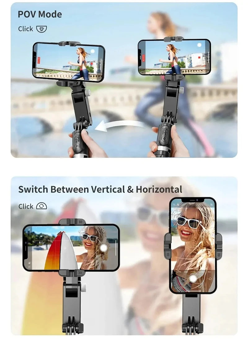 360 Rotation Following Shooting Mode Gimbal Stabilizer Selfie Stick Tripod Gimbal Phone Smartphone Live Photography