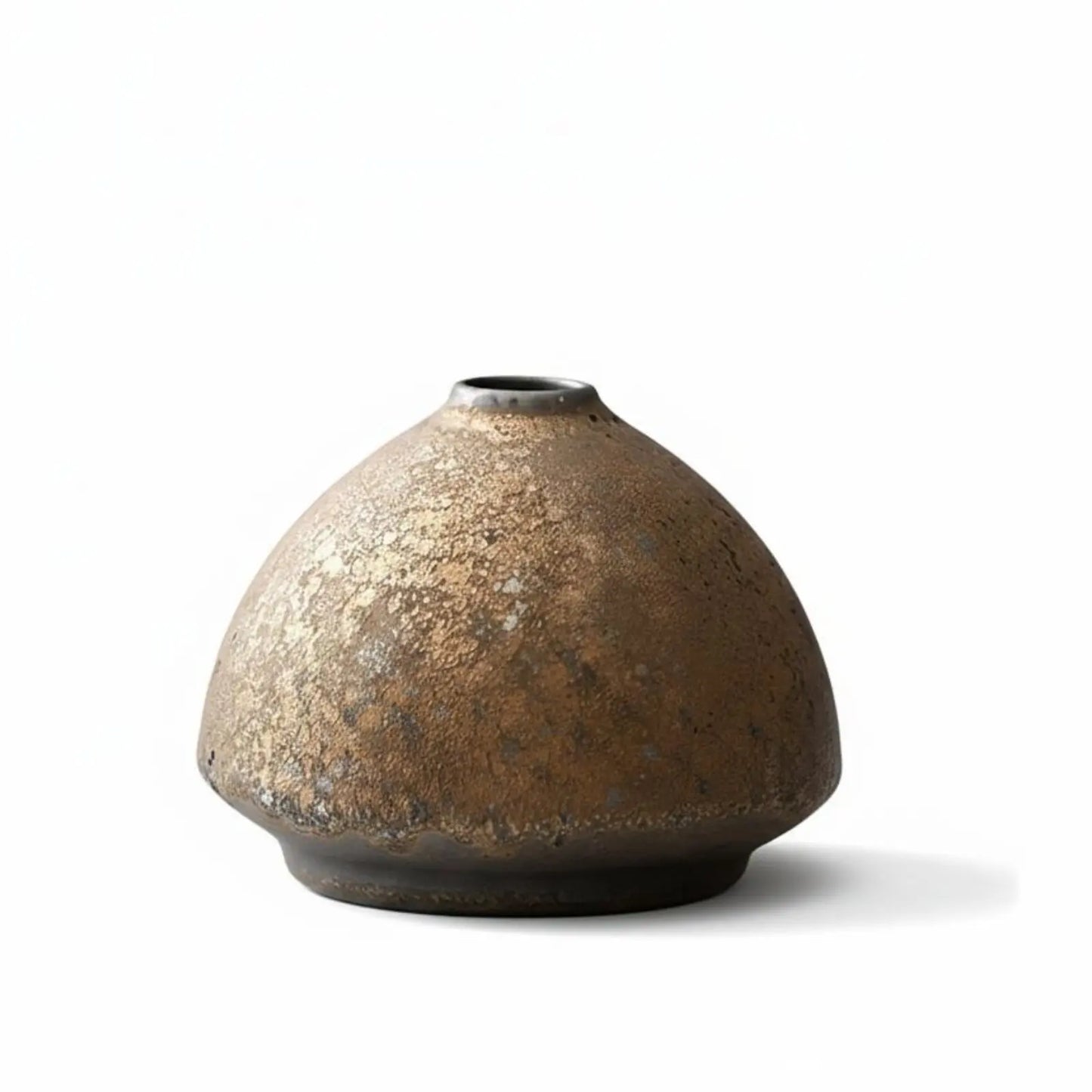 Ceramic Vase, Modern Creative Mini Flower Vessel, Desktop Home Decor, Rustic Pottery Glaze Finish, Oriental design
