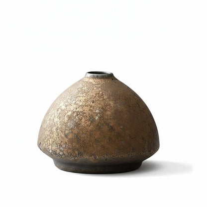 Ceramic Vase, Modern Creative Mini Flower Vessel, Desktop Home Decor, Rustic Pottery Glaze Finish, Oriental design