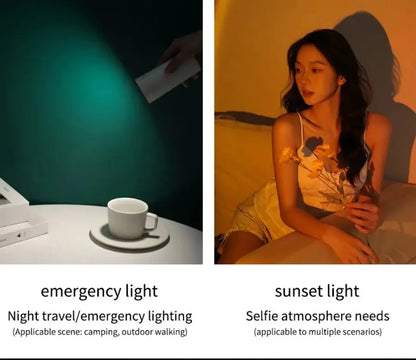 Sunset Eye Protection Table Lamp  USB Touch Dimming Reading Light for Study Flashlight Bedroom Bedside Decor Photo Desk Lamps