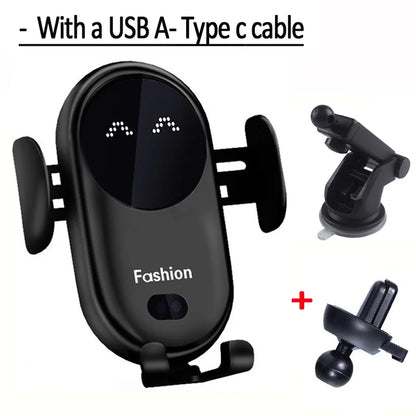 VIKEFON 30W Car Wireless Charger Car Phone Holder for iPhone 12 Pro Max 11 Pro X MAX 8 7 Plus Intelligent Infrared Phone Holder