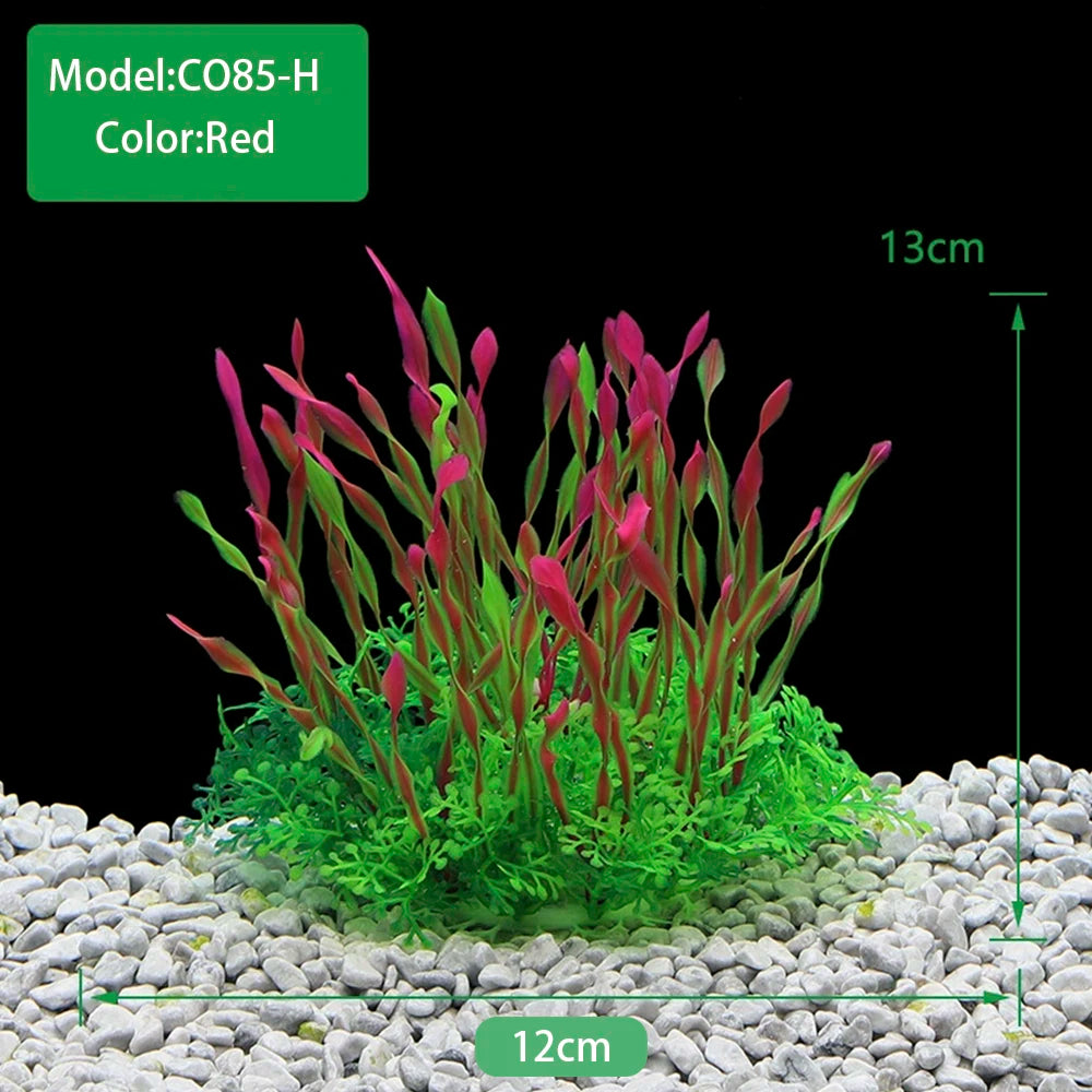 Artificial Underwater Plastic Plants Aquarium Fish Tank Aquatic Fake Shrub Green Weeds Water Grass Viewing Simulation Decoration