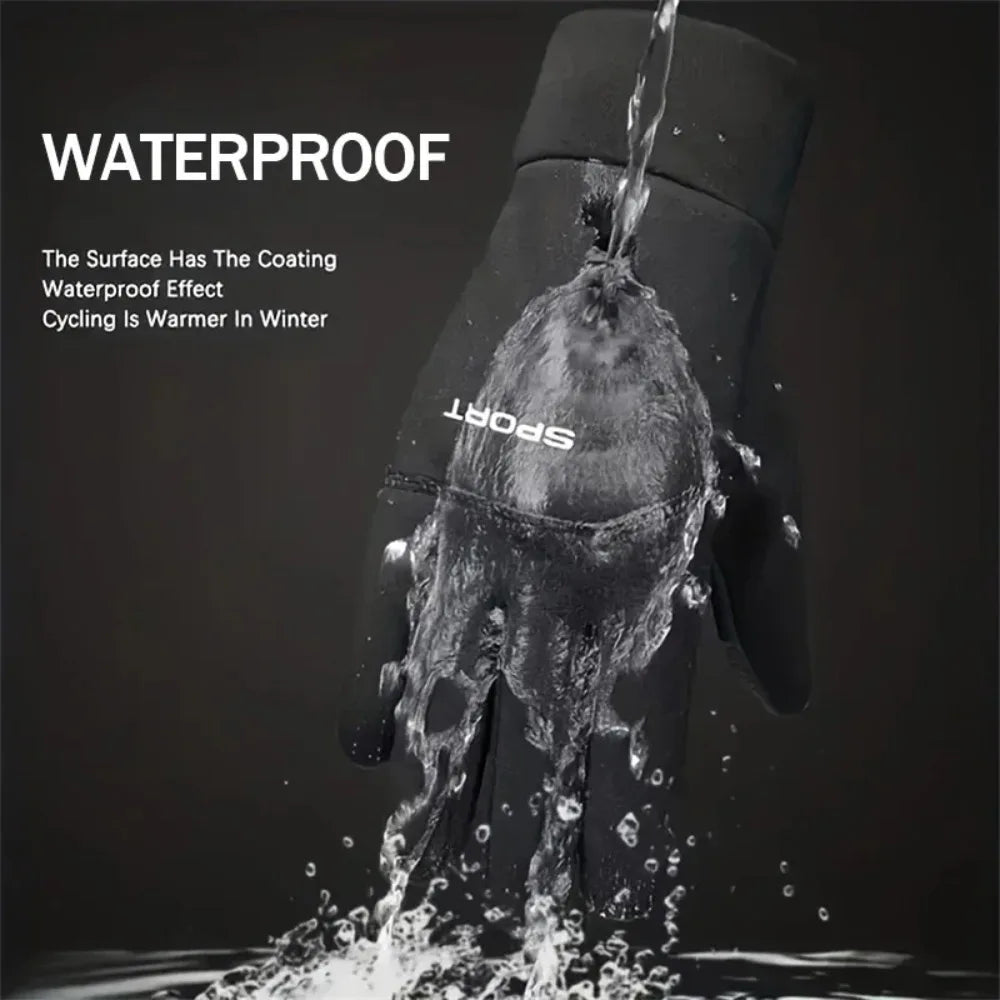 Winter warm gloves - Windproof and cold-resistant cycling gloves - Suitable for both men and women - For running