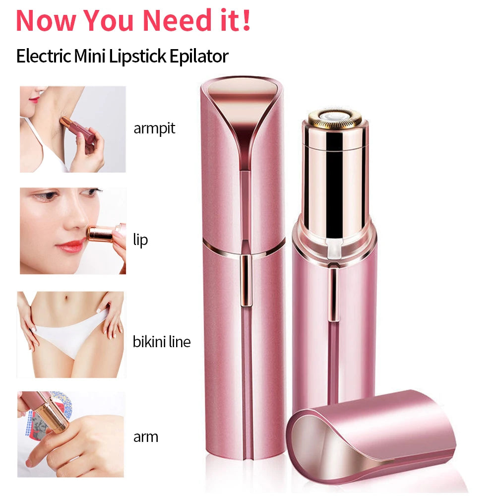 Lipstick Shaped Electric Hair Removal Device Women S Facial Hair Removal Instrument Portable Full Body Water Wash Shaving Device