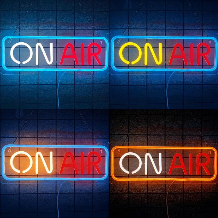 On Air Led Neon Sign, Used For Wall Decor, Game Player Live Broadcast, Music Studio, Recording Studio, Bar, Party Wall Lamp.