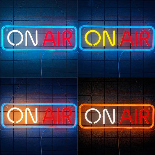 On Air Led Neon Sign, Used For Wall Decor, Game Player Live Broadcast, Music Studio, Recording Studio, Bar, Party Wall Lamp.