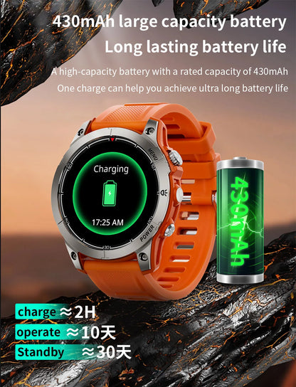 Smart Watch Man Fitness Tracker Miltary Connected NFC Compass Aiweile AW45 Sport Bluetooth Call Siri Dialing Korean Hebrew Games