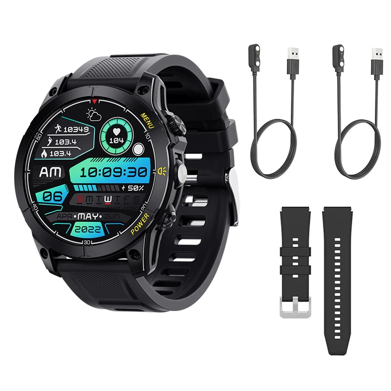 Smart Watch Man Fitness Tracker Miltary Connected NFC Compass Aiweile AW45 Sport Bluetooth Call Siri Dialing Korean Hebrew Games