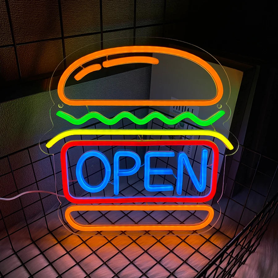Gourmet Led Neon Sign, Used For Wall Business Decor, Usb Powered, Restaurant, Fast Food Restaurant, Shop Window Wall Lamp.