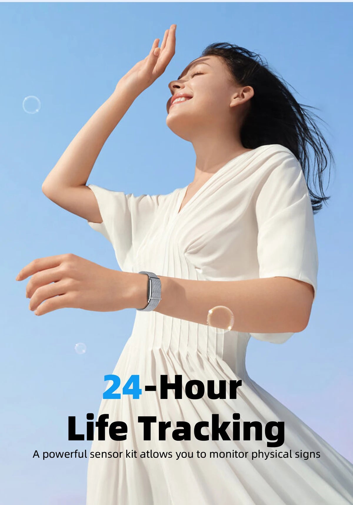 2026 Fitness Tracker Smart Bracelet Pedometer No Screen Breathable Sport Wristband Call Reminder Heart Rate Monitor Smartwatch