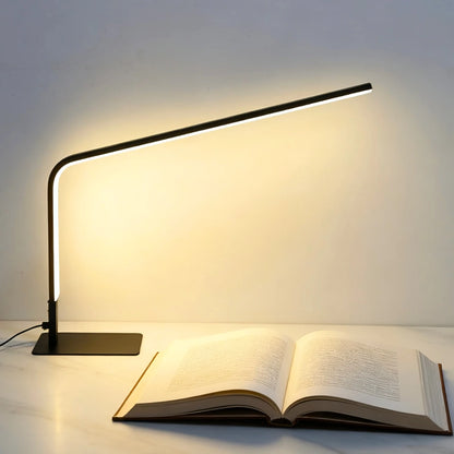 USB powered LED reading desk lamp with eye protection design, adjustable brightness and color change, suitable for home office a