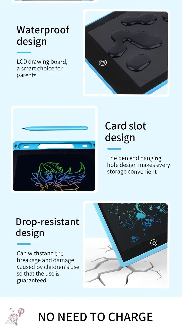 12 Inch LCD Writing Tablet Drawing Board Graffiti Sketchpad Mgaic Erasable Handwriting Pad Toys for Kids Boys Gifts