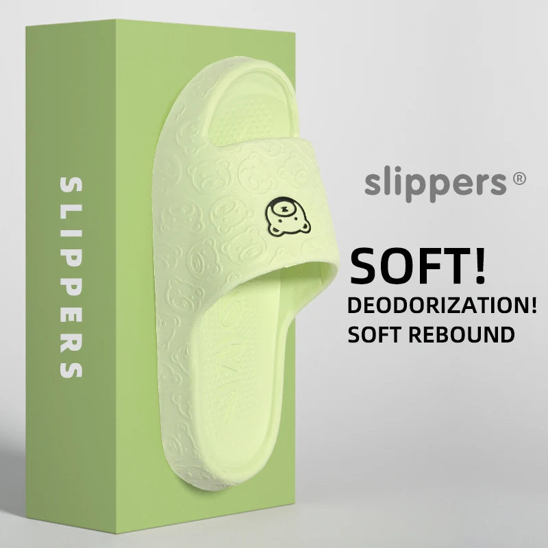 Summer Home Use EVA Slippers for Women Cute Cartoon Design Indoor Comfortable Slip-On Shoes