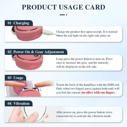 Microcurrent Facial Device Enhances The Ability to Lift The Face and Tighten The Skin Facial Wrinkle Equipment for Women