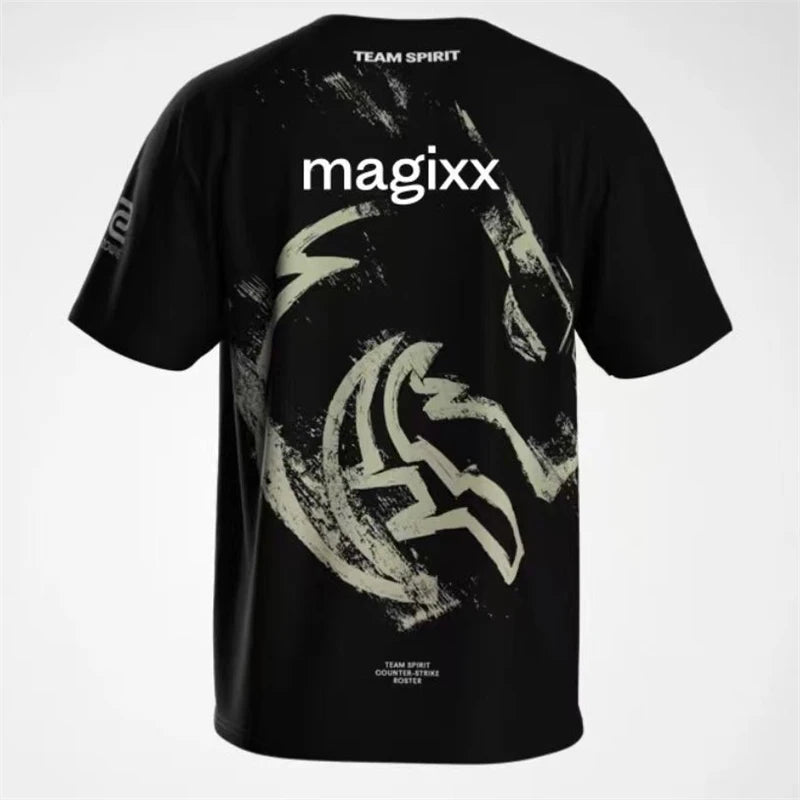 2025 CS2 Shanghai Major Team Spirit T Shirt For Men Clothes Top One Player Donk Tee Uniform ESports Contest Jersey Fans T-Shirt