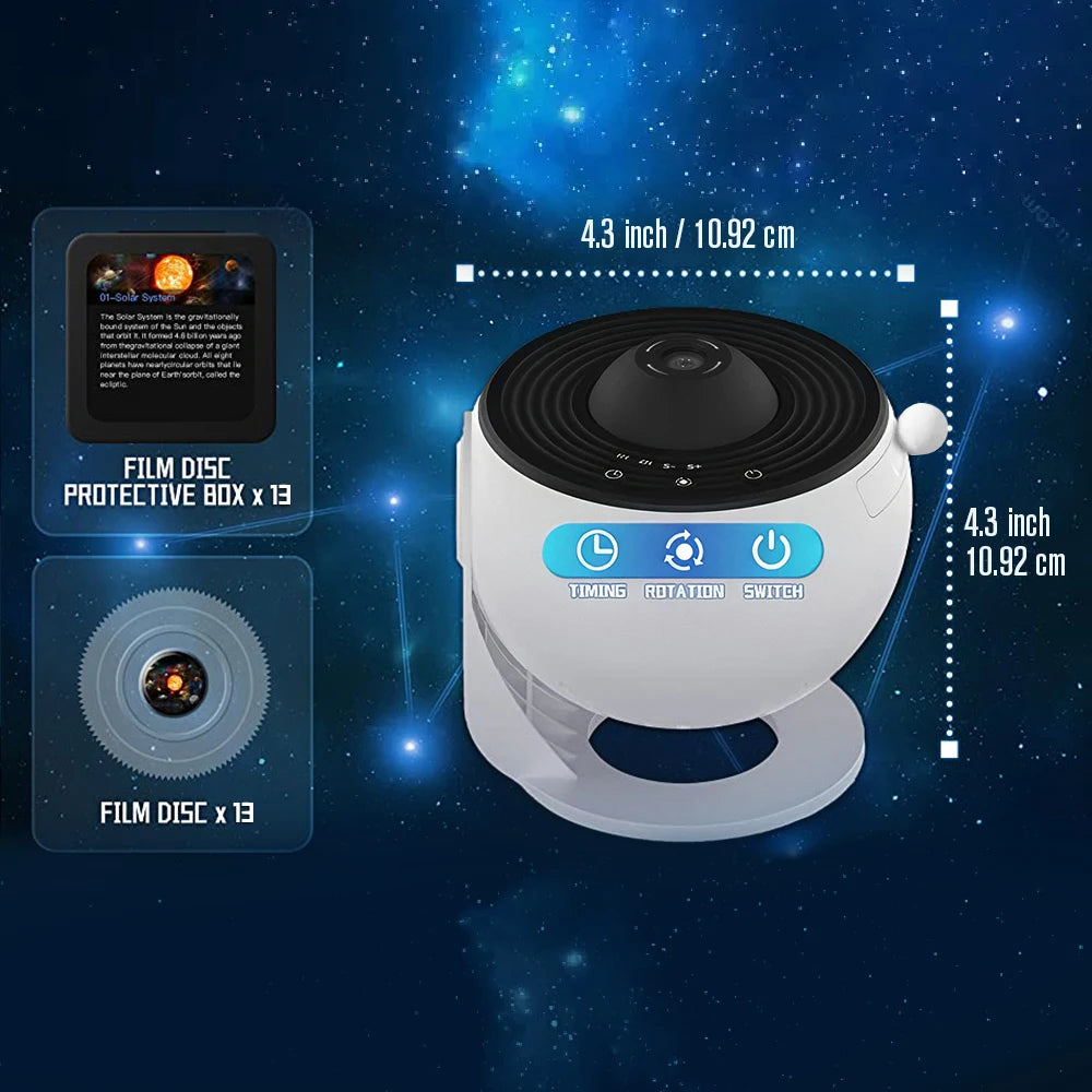 2025 Newest Planetarium Galaxy Star Projector Pro Version, 360° Rotation with Speed Change, HD Image LED Light for Room Ceiling