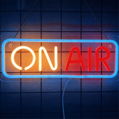 On Air Led Neon Sign, Used For Wall Decor, Game Player Live Broadcast, Music Studio, Recording Studio, Bar, Party Wall Lamp.