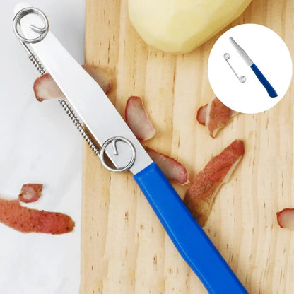 Kitchen Peeler 2 in 1 Vegetable Fruit Peelers Quick Slicing Cutter with Spring Carrot Potato Shredder  Peeler Kitchen Gadgets