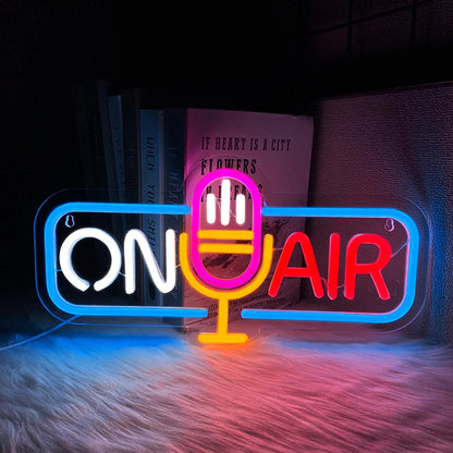 On Air Neon Sign For Wall Decor,Led Neon Light For Live Room,Game room,Broadcasting Room, Music Studio,Bedroom Decor,USB Powered