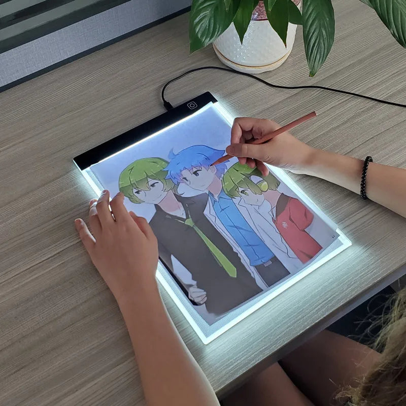 LED Photocopying Table Drawing Board Children's Light-transmitting Copying Table Brightness Adjustable Copy Board Painting Toys