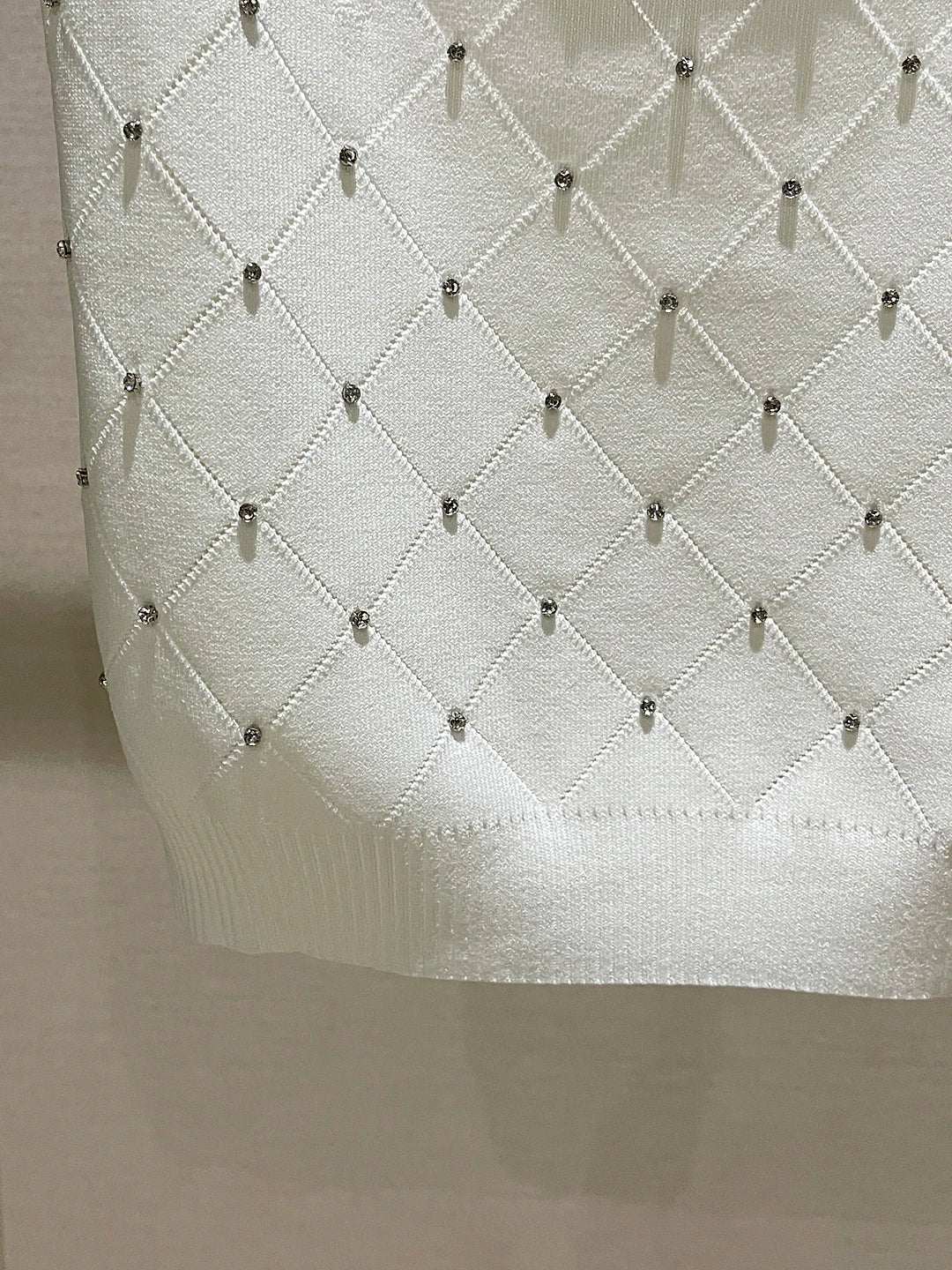 Sexy Diamond Rhinestone Vest Top Strapl Square Collar Base Knittedwear Breathable Pure Color Commute Sle Women's Tank Top
