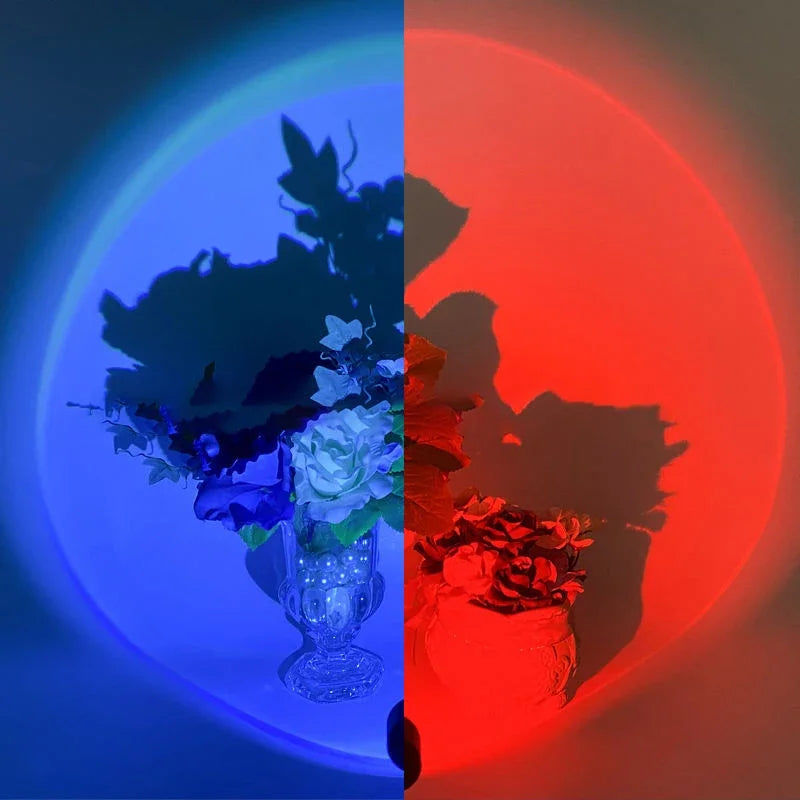Sunset Lamp LED USB Rainbow Neon Night Light Projector Photography Wall Atmosphere Lighting for Bedroom Room Decor Gift