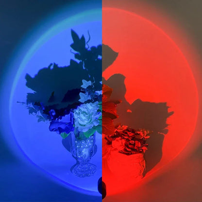 Sunset Lamp LED USB Rainbow Neon Night Light Projector Photography Wall Atmosphere Lighting for Bedroom Room Decor Gift