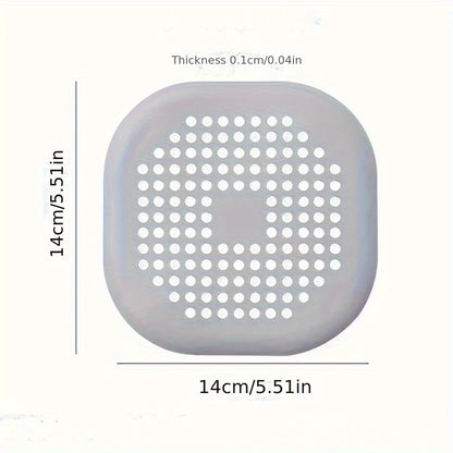 Square Silicone Drain Sticker Bathroom Sewer Hair Filter Drain Cover Household Bathroom Drain Mat