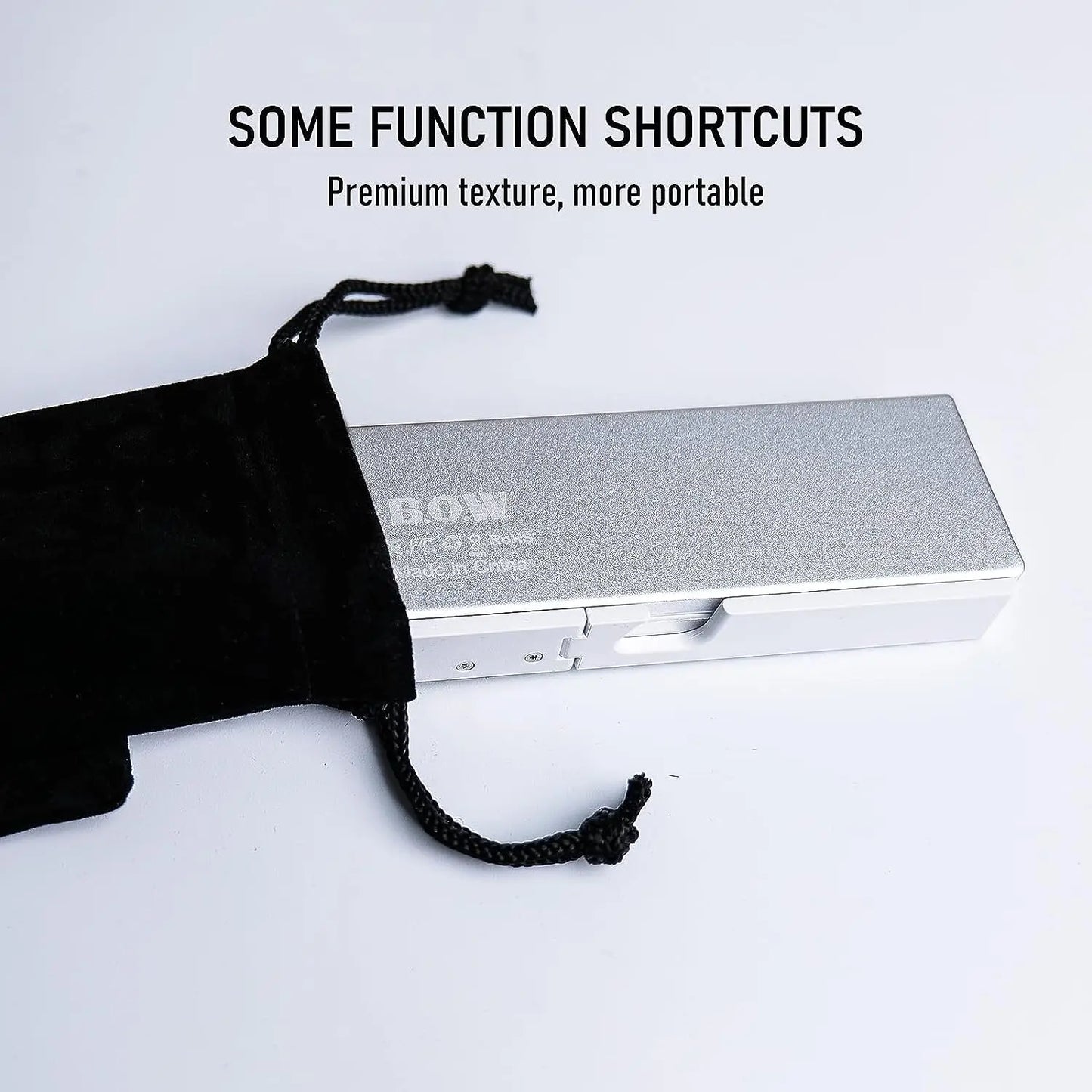 Foldable Bluetooth Keyboard with Magnetic Stand Aluminum Alloy Mini Folding Keyboard Rechargeable Keyboard for Tablet,iPad