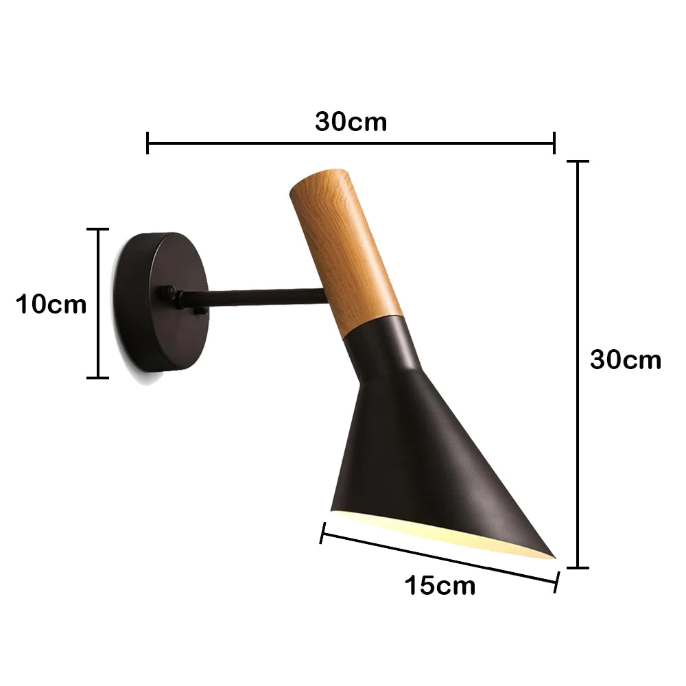 Nordic LED Wall Lamp Wood Creative Lighting Fixture Guest Room Balcony Staircase Sconce Bedroom Bedside Decor Light chandelier