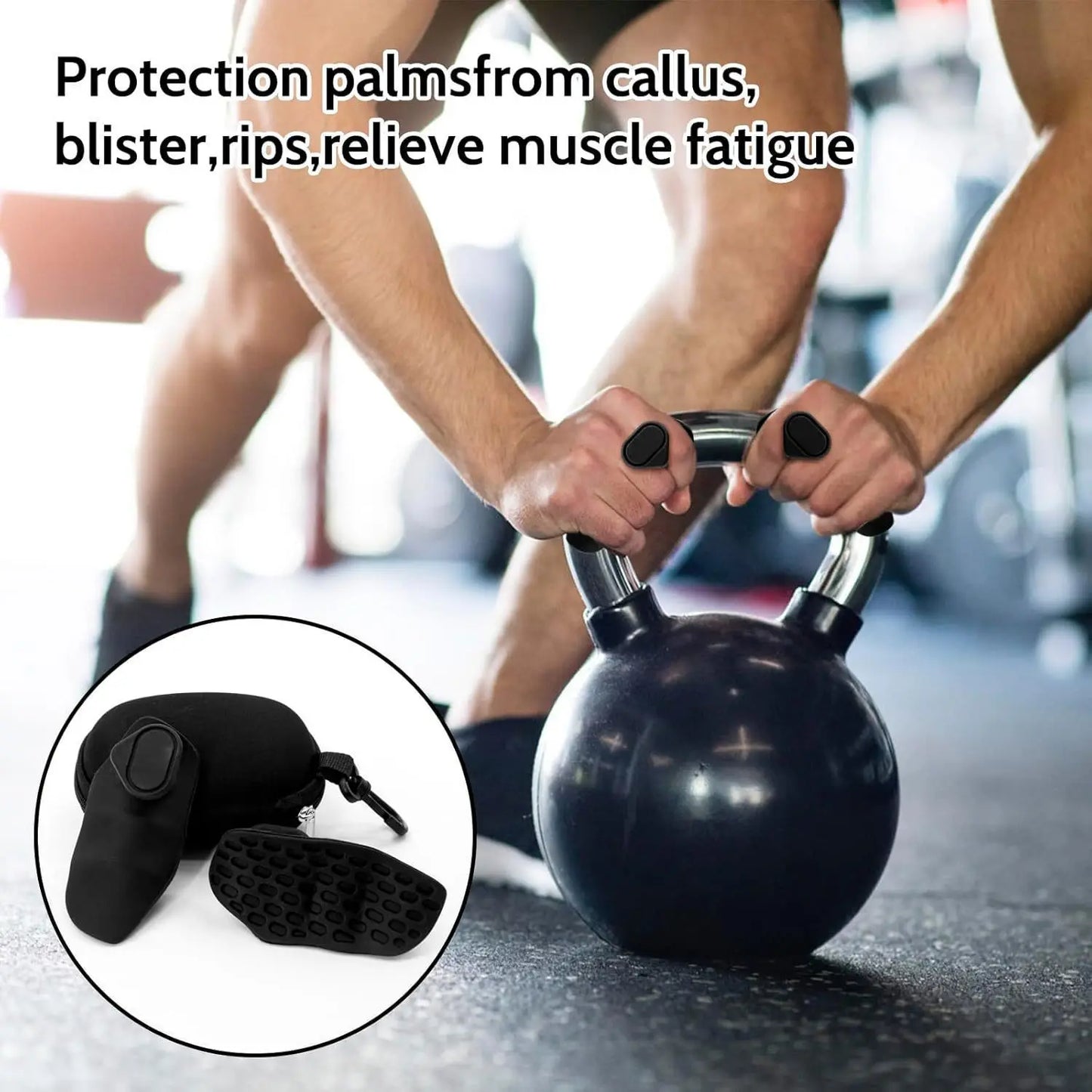 Fitness dumbbell weightlifting silicone palm protection anti-slip grip anti-cocoon grip