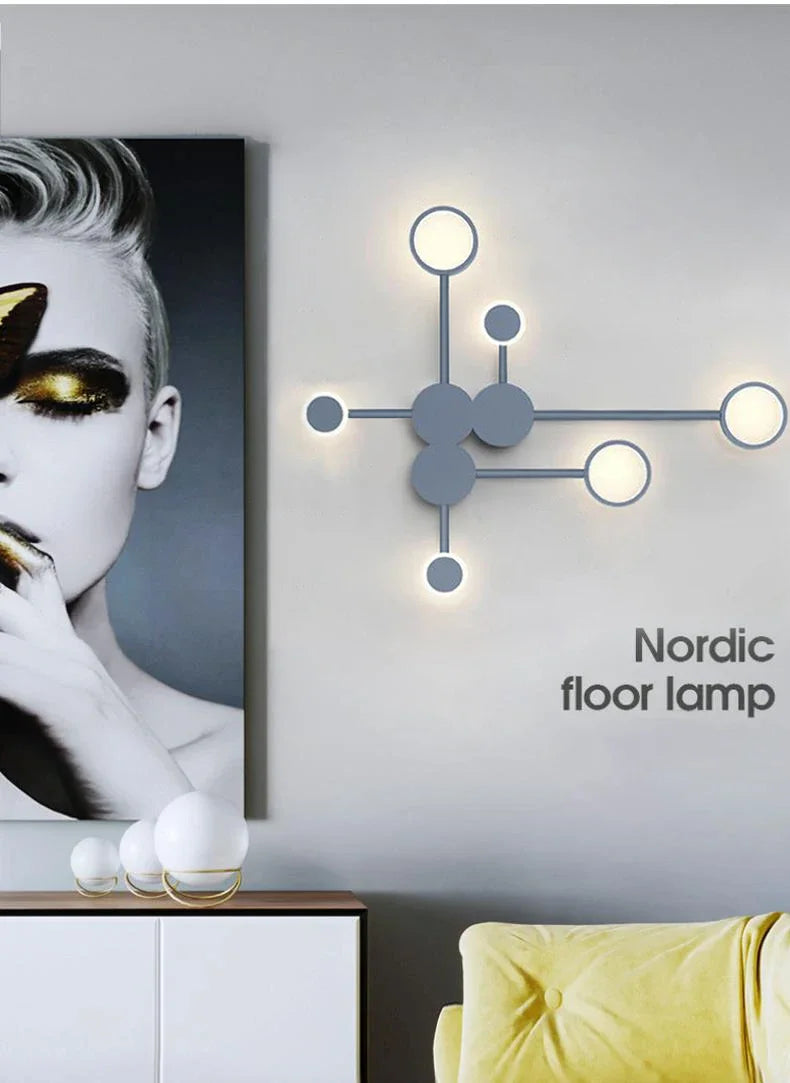 Nordic Modern Wall Lamp Led Minimalist Wall Light  Living Room Bedroom Staircase Light Home Decoration Bedside Wall Sconce Lamps