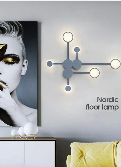 Nordic Modern Wall Lamp Led Minimalist Wall Light  Living Room Bedroom Staircase Light Home Decoration Bedside Wall Sconce Lamps
