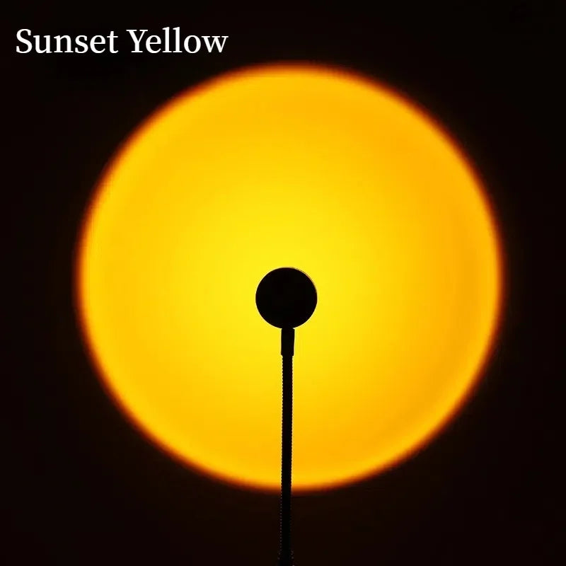 LED Sunset Lamp USB Rainbow Neon Night Light Projector Lamp Room Phone Self Photography Atmosphere Light Bedroom Wall Decor Gift