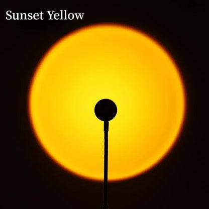 LED Sunset Lamp USB Rainbow Neon Night Light Projector Lamp Room Phone Self Photography Atmosphere Light Bedroom Wall Decor Gift