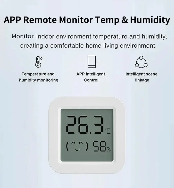 Tuya Zigbee Temperature Humidity Sensor Mini LCD Digital Display SmartLife APP Remote Monitoring Indoor Thermometer Hygrometer