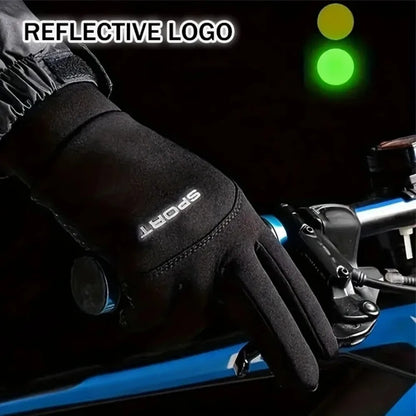 Winter warm gloves - Windproof and cold-resistant cycling gloves - Suitable for both men and women - For running